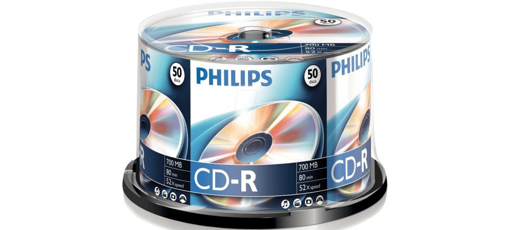 Philips CD-R 80min 700MB 52 speed - 50 Pack Spindle