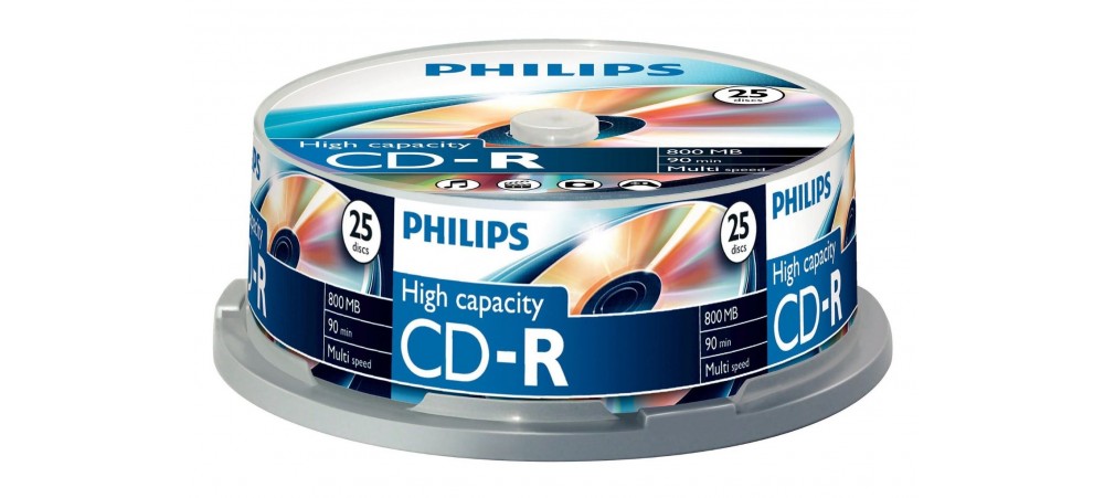 Philips CD-R 90 Min 800MB 40 speed - 25 Pack Spindle