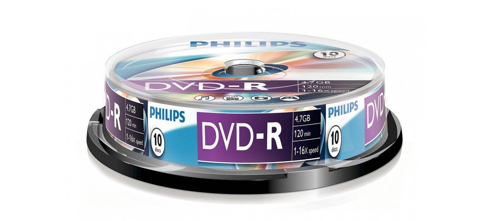 Philips DVD-R 16X 4.7GB - 10 Pack Spindle