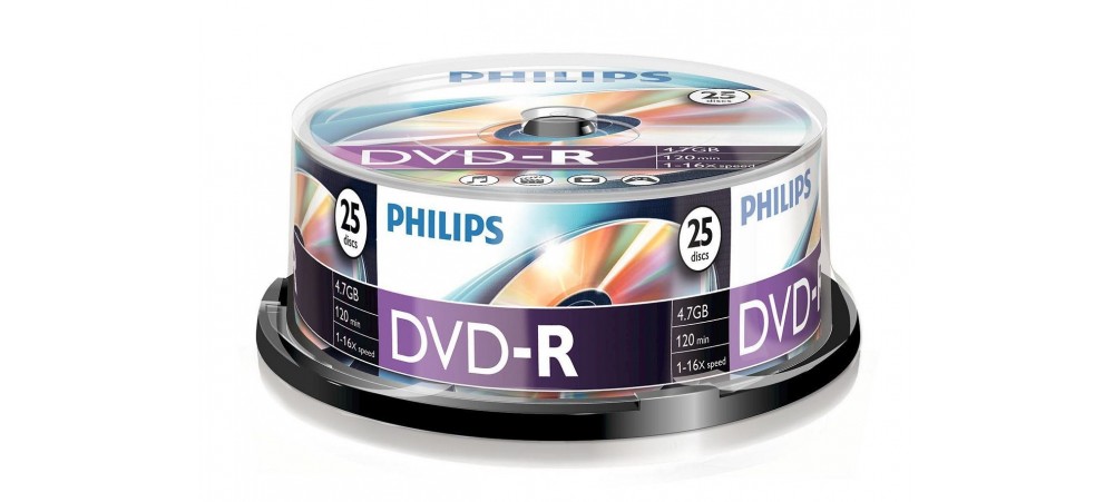 Philips DVD-R 16X 4.7GB - 25 Pack Spindle