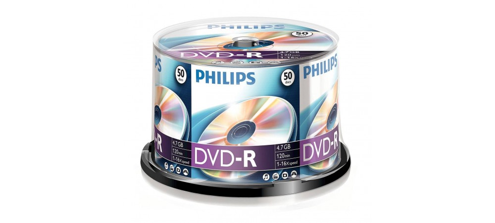 Philips DVD-R 16X 4.7GB - 50 Pack Spindle