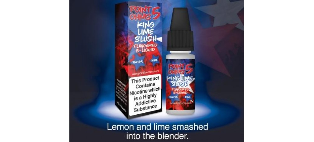 CLEARANCE BEST BEFORE DATE May 2019 -  6MG King Lime Slush Flavour E-Liquid 10ml - Point 5 Ohms