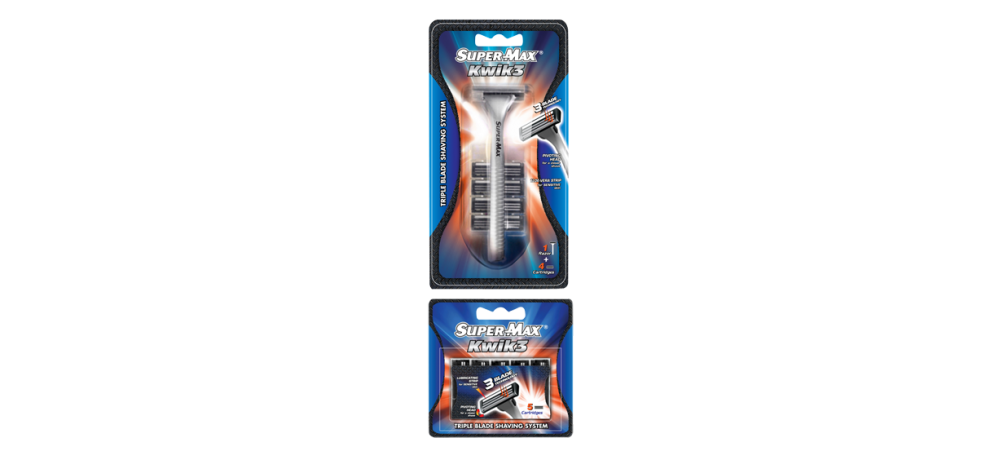 Supermax Kwik3 Triple Blade Razor with 5 blades - AT304