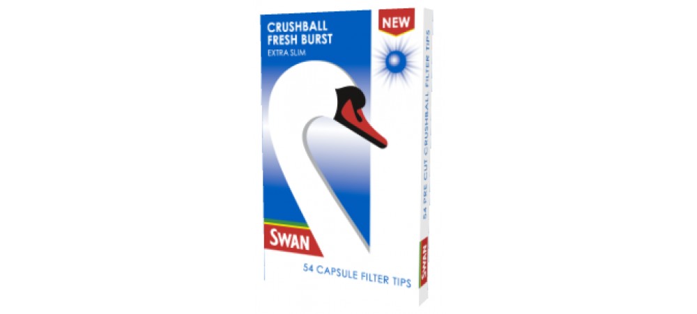 Swan Fresh Burst (Peppermint) Extra Slim Crushball Capsule Filter Tips - 54 Tips per pack - 5 / 10 / 20 Packs