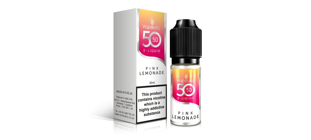 Pink Lemonade 50/50 Universal E-Liquid 10ml - Vapouriz - 50VG 50PG - 3mg / 6mg / 12mg 