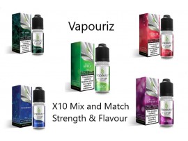 Any 10 E-Liquid - mix & match strength & flavour - Vapouriz 