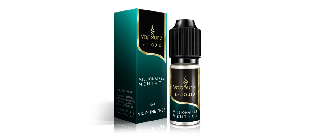 Millionaires Menthol Flavour (Stronger hit of Menthol) E-Liquid 10ml - Vapouriz - 0mg / 6mg / 12mg / 18mg