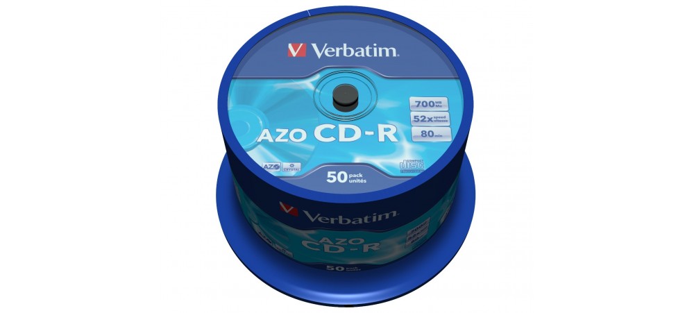 Verbatim 43343 CD-R AZO 700mb 52x - 50 Pack Spindle - Multipack deal available
