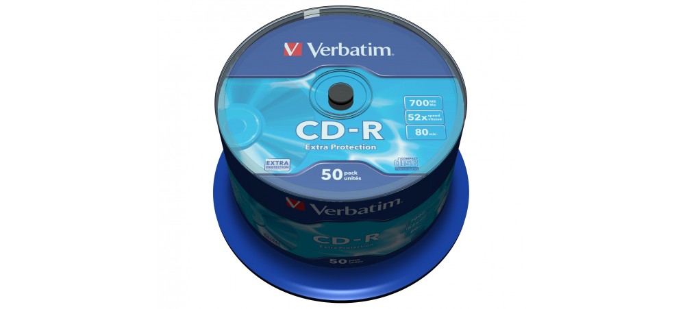 Verbatim 43351 CD-R Extra Protection 80min 52x - 50 Pack Spindle - Multipack deal available