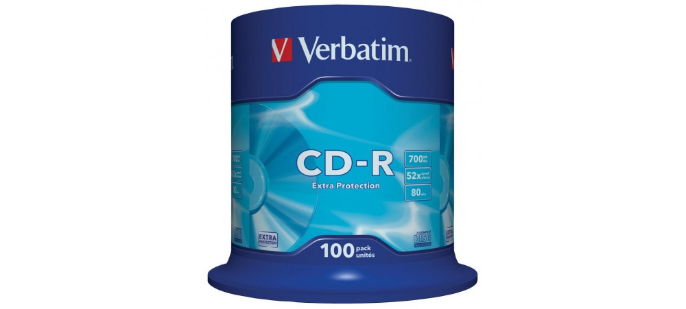 Verbatim 43411 CD-R Extra Protection 52x - 100 Pack Spindle - Multipack deal available
