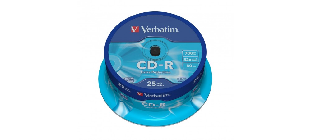 Verbatim 43432 CD-R Extra Protection 80min 52x - 25 Pack Spindle Multipack deal available