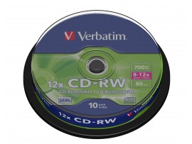 Verbatim 43480 CD-RW 12x - 10 Pack Spindle 