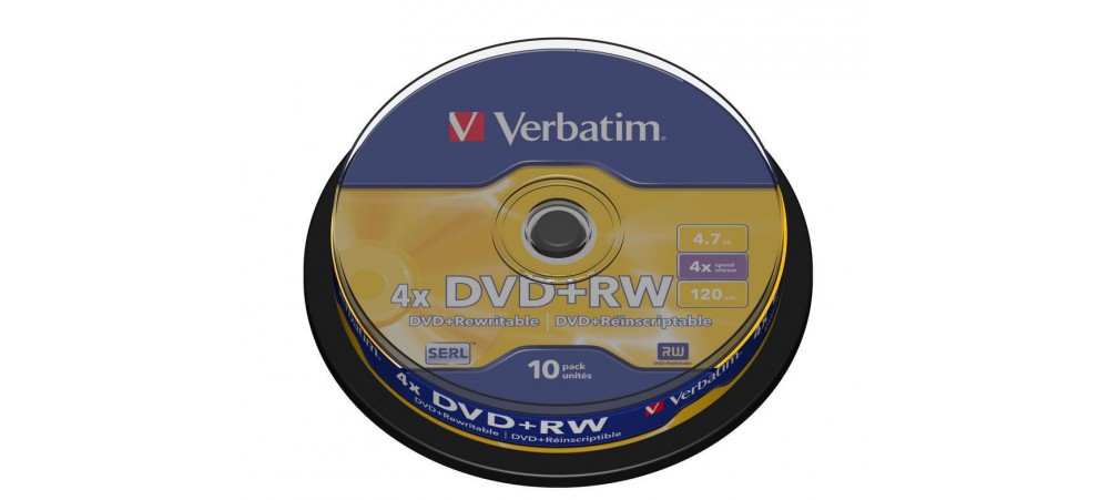 Verbatim 43488 DVD+RW 4x - 10 Pack Spindle 