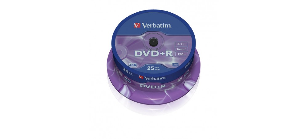 Verbatim 43500 DVD+R 16x 4.7GB - 25 Pack Spindle 