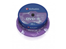 Verbatim 43500 DVD+R 16x 4.7GB - 25 Pack Spindle 