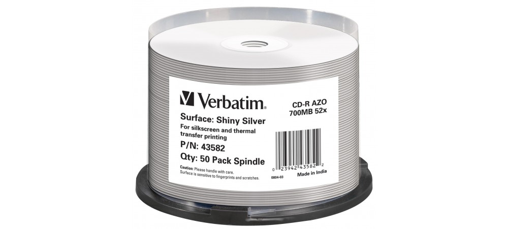 Verbatim 43582 CD-R  52X 700MB Printable - 50 Pack Spindle (No ID Brand)