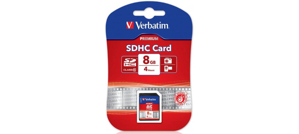 8GB Class 10 SDHC Card - Verbatim  - 43961