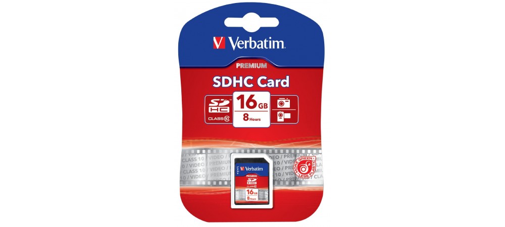 16GB Class 10 SDHC Card - Verbatim - 43962