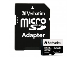 32GB Class 10 Micro SDHC with Adapter - Verbatim - 44083
