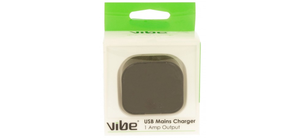 VIBE 1 Amp USB Mains Charger - Cable not included 
