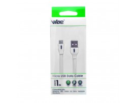 VIBE Micro USB data charge / Sync Cable (White) - 1M FLAT
