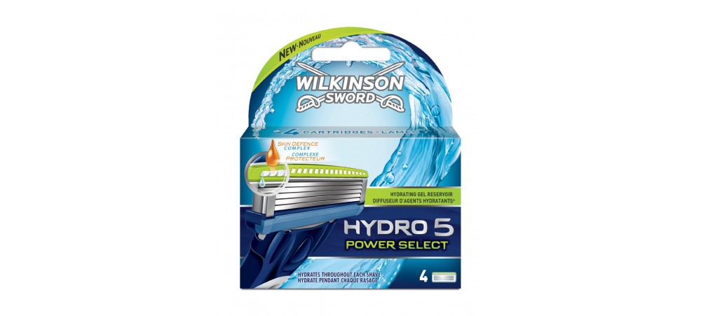 Hydro 5 Power Select Razor Blades by Wilkinson Sword - Pack of 4 Cartridges