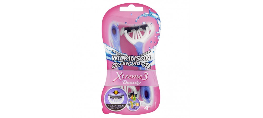 Xtreme 3 Beauty Disposible Razors by Wilkinson Sword - Pack of 4