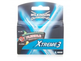 Xtreme 3 Razor Blades by Wilkinson Sword - Pack of 4 / 8 Cartridges 