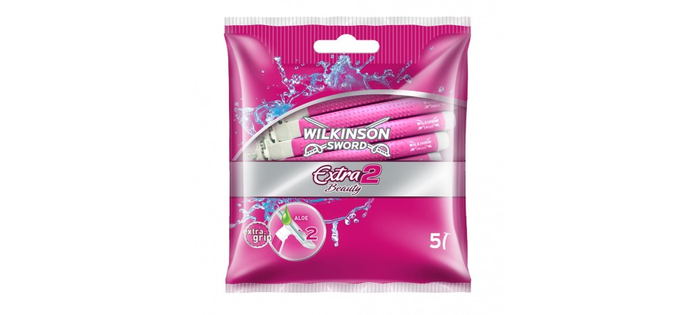 Extra 2 Beauty Disposable Razors by Wilkinson Sword - Pack of 5