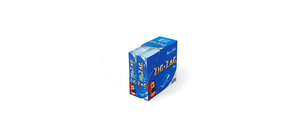 Zig-Zag Blue King Size Slim Rolling Papers - 5 / 10 / 25 / Box of 50 Booklets